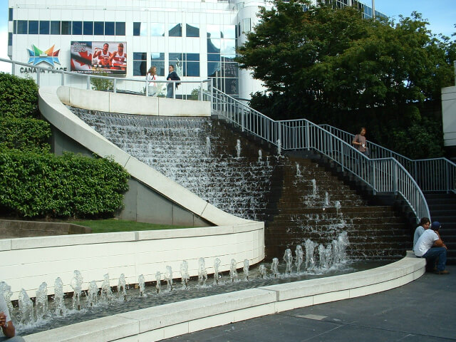 Water display Canada Place
